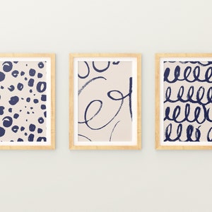 Abstract Art Print, Set of 3 Prints Digital Download, Modern Wall Decor, Printable Wall Art Instant Download, Modern Minimalist Print Set