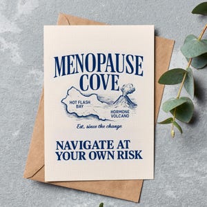 Cartão de aniversário para menopausa Cartão para perimenopausa para impressão Presente engraçado de apoio à menopausa Cartão de humor para ondas de calor Mulher de 50 anos Download digital