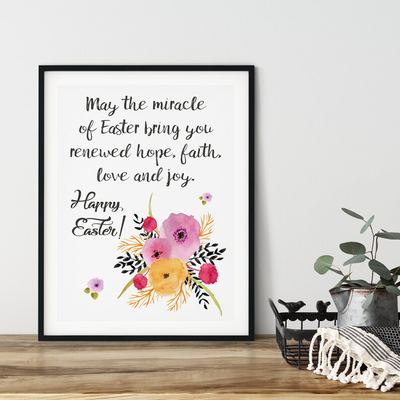 Happy Easter Sign Easter Decor Printable Digital Download Instant Happy Easter Sign Easter Decor Printable Digital Download Instant