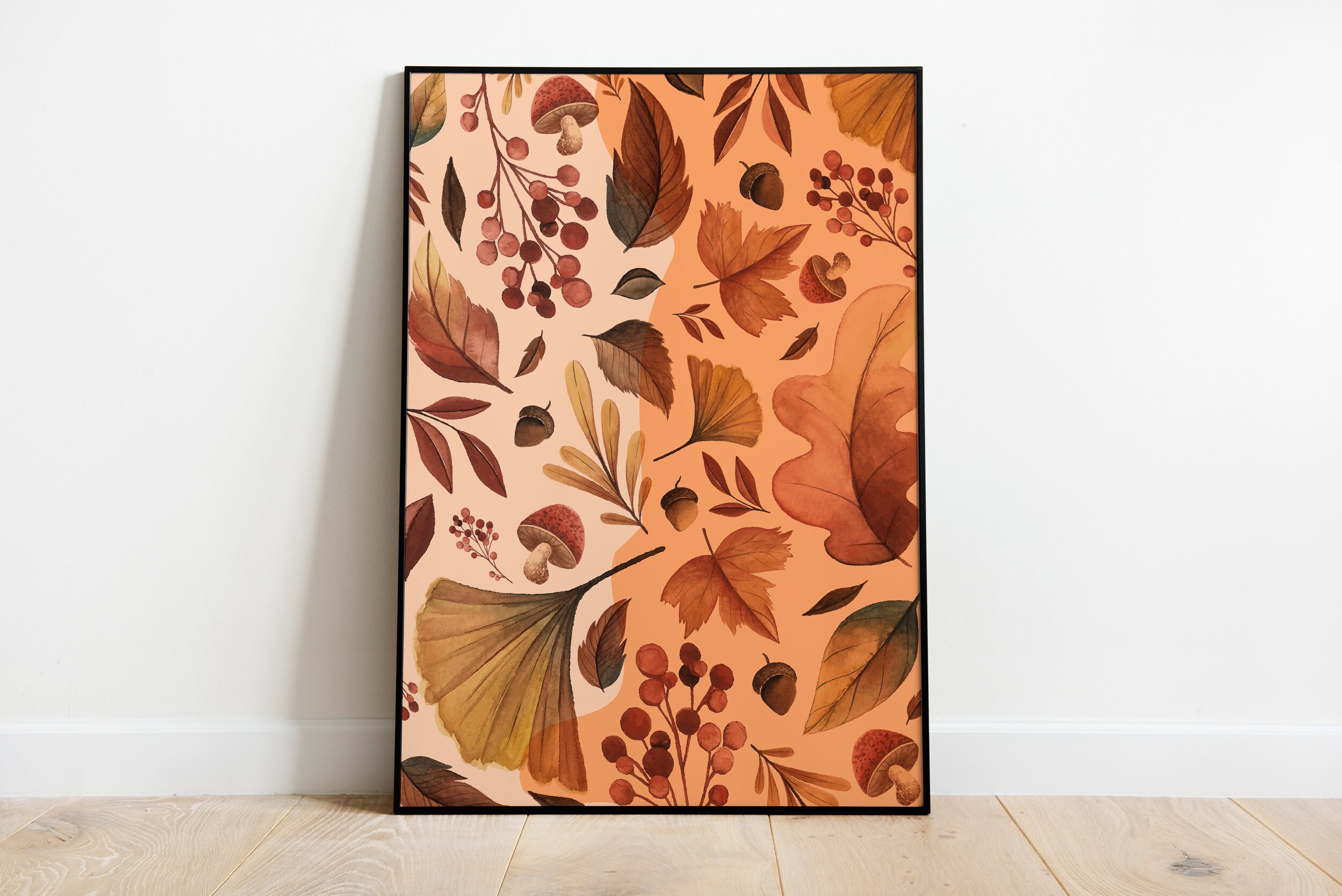Autumn Decor, Fall Prints, Autumn Leaves Wall Art, Autumn Art Print