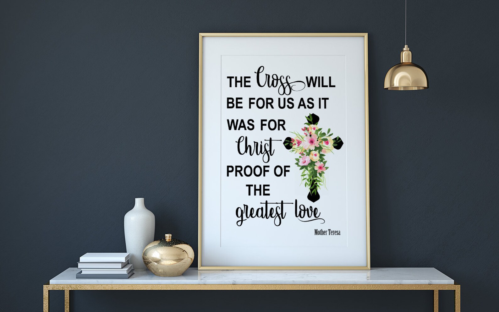 Mother Teresa Quote Print Religious Wall Art Easter Decor - Etsy