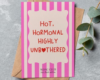 Funny Menopause Card: Hot Flash Birthday - Printable Digital Download