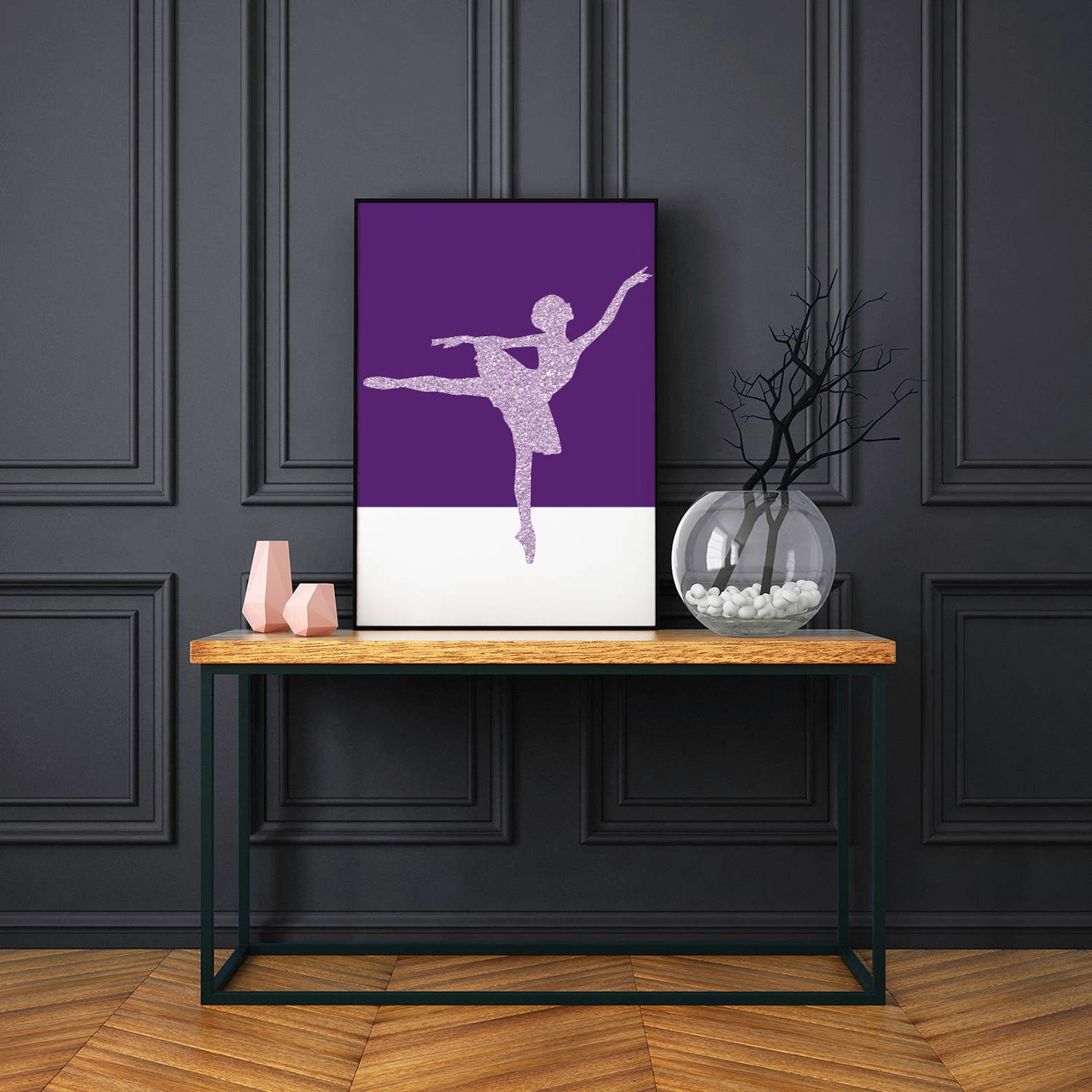ballerina silhouette set of 3 prints, ballet modern art, girls nursery decor, glitter ballerina room decor, ballet wall art, pur ballerina silhouette set of 3 prints, ballet modern art, girls nursery decor, glitter ballerina room decor, ballet wall art, pur