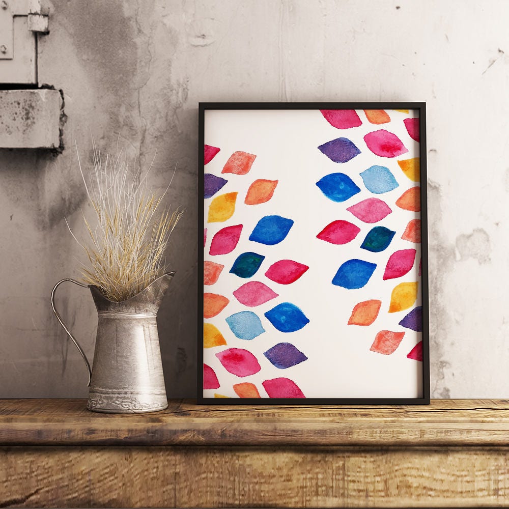 Colorful Wall Art Print, Colorful Poster Digital Download, Printable ...