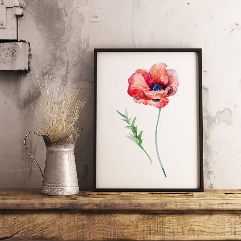 Flower Wall Art Set of 2 Prints Instant Download Plant Wall Etsy