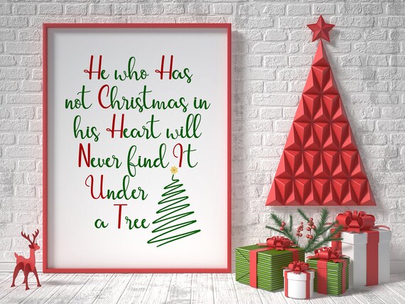 Christmas Decorations Printable Wall Art Quote Prints Etsy