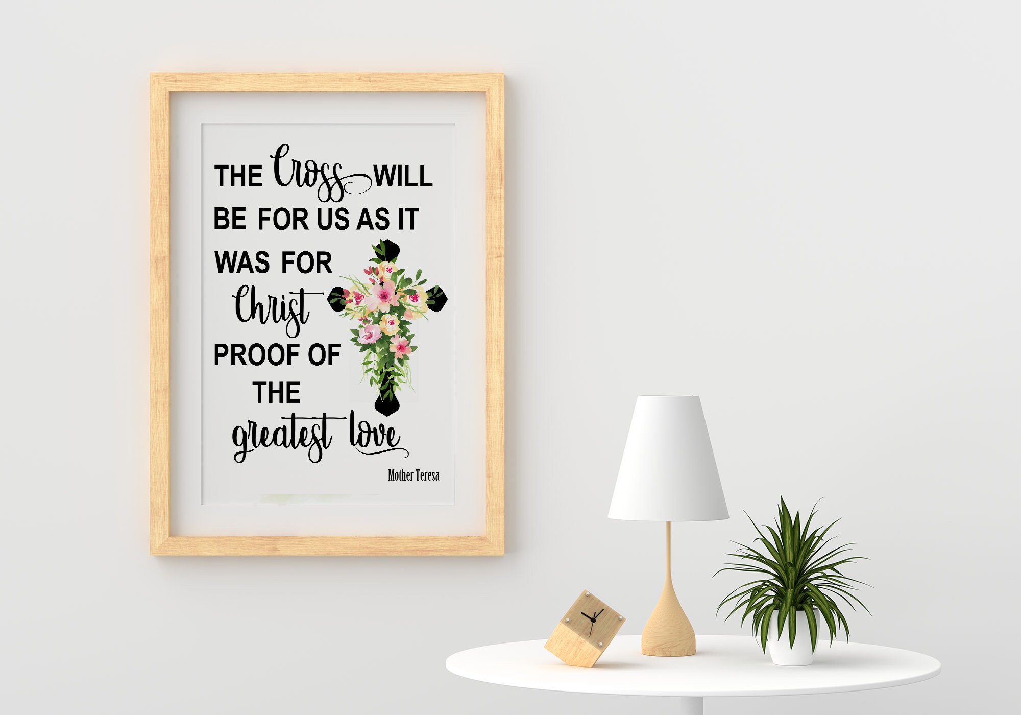 Mother Teresa Quote Print Religious Wall Art Easter Decor | Etsy