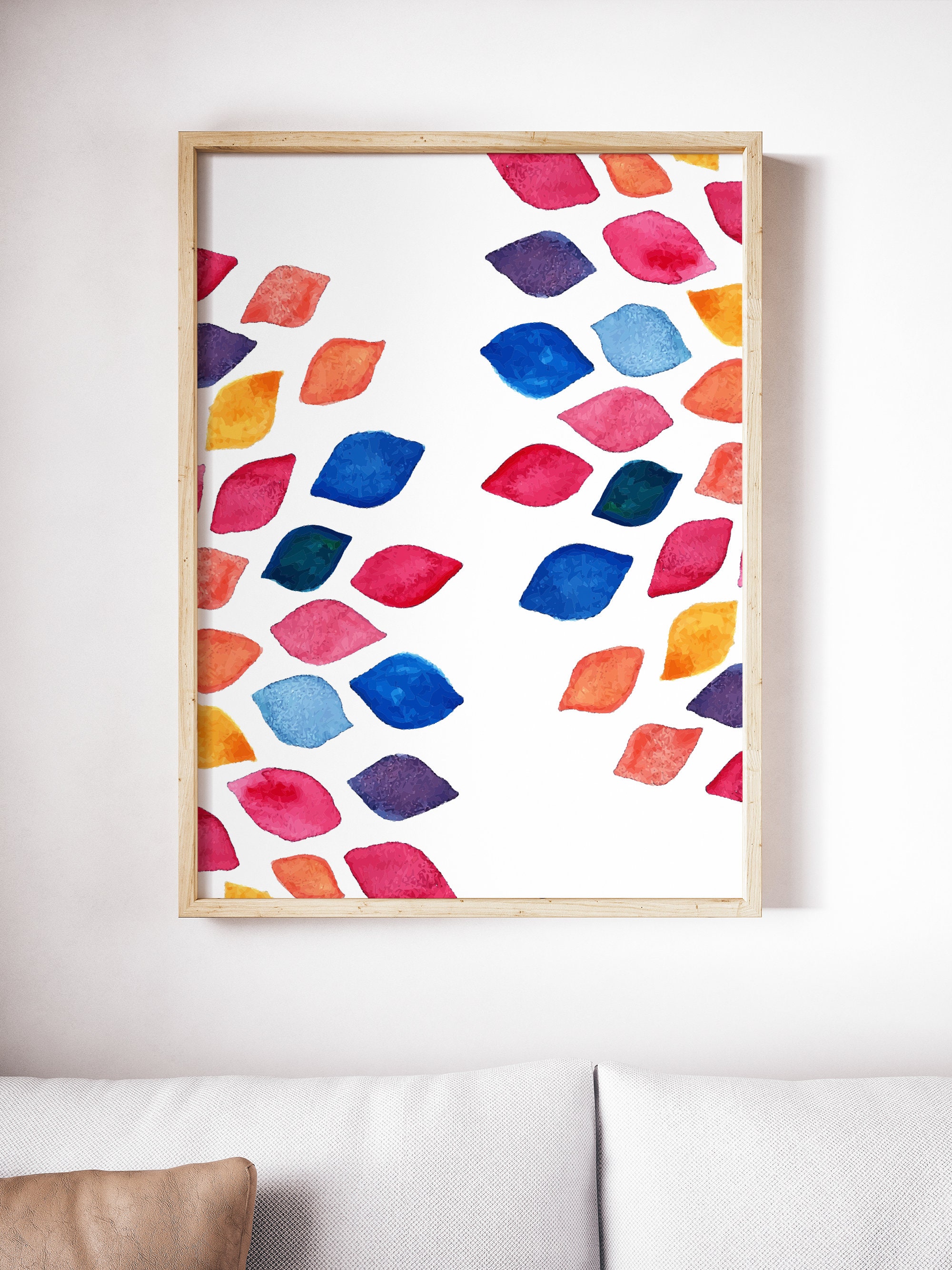 Colorful Wall Art Print, Colorful Poster Digital Download, Printable