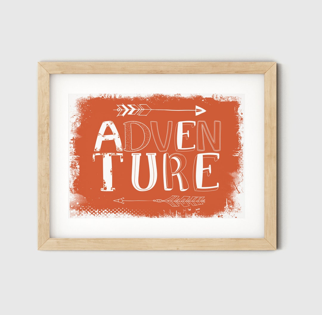 Printable Adventure Sign, Boho Wall Decor, Nursery Wall Art, Prints ...
