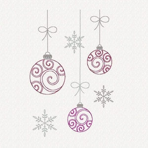 Stickdatei Weihnachtskugeln 13x18