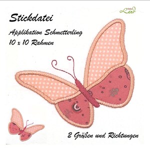 3 Schmetterling Aufbügler – Bestickte Applikationen, 48x70 Mm, Frei Wählbare Farben, Waschbar