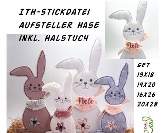 ITH Stickdatei Hase Aufsteller