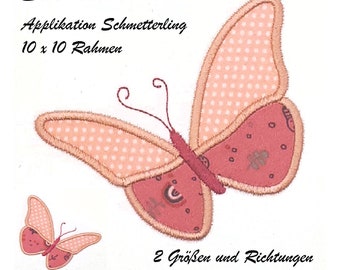 Stickdatei Applikation Schmetterling