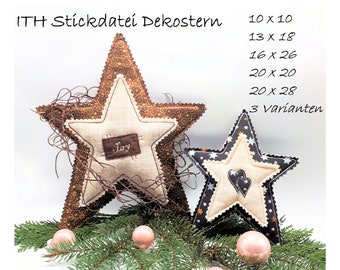 ITH Stickdatei Dekostern Set