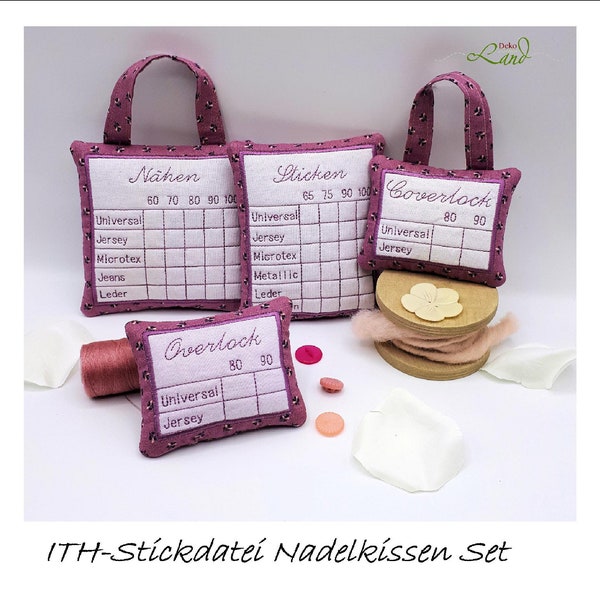 ITH Stickdatei Nadelkissen Set 13x18