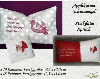 Stickdatei Applikation Schutzengel Set