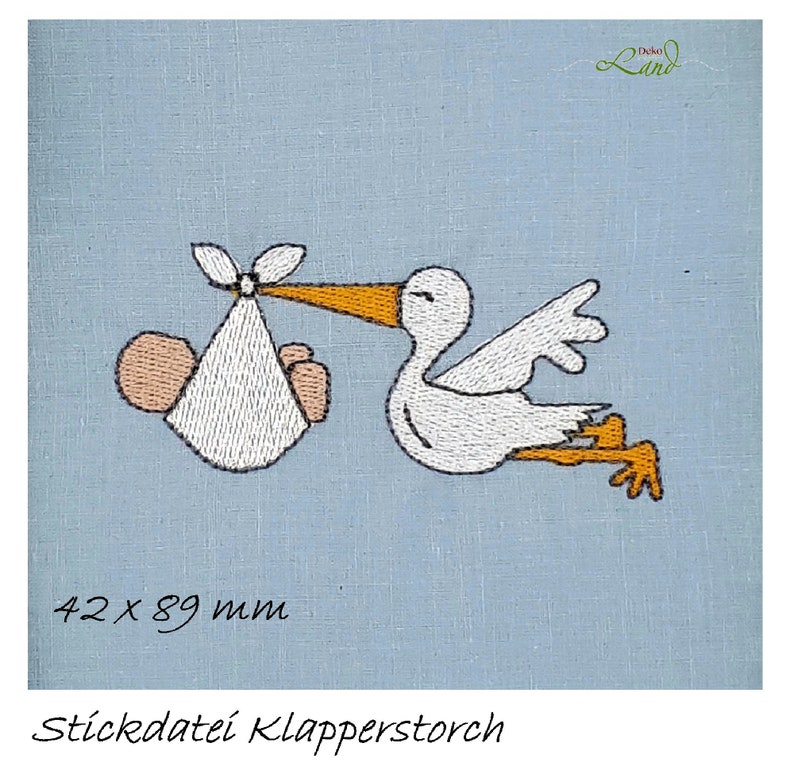 Stickdatei Klapperstorch Bild 1