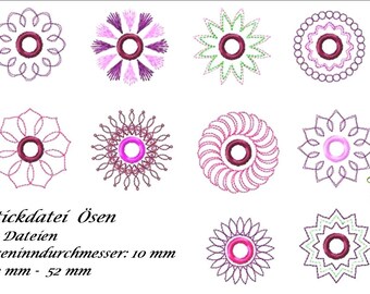 Stickdatei Ösen Set