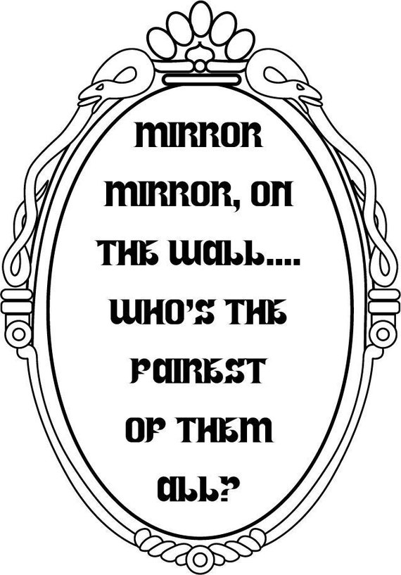 Download Snow White And The Seven Dwarfs Magic Mirror Mirror On The Wall Svg Print File