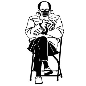 Bernie Sanders Mitaines SVG | Fichier coupé meme drôle pour Cricut & Silhouette | Téléchargement numérique de Bernie assis | Inauguration virale Clipart SVG