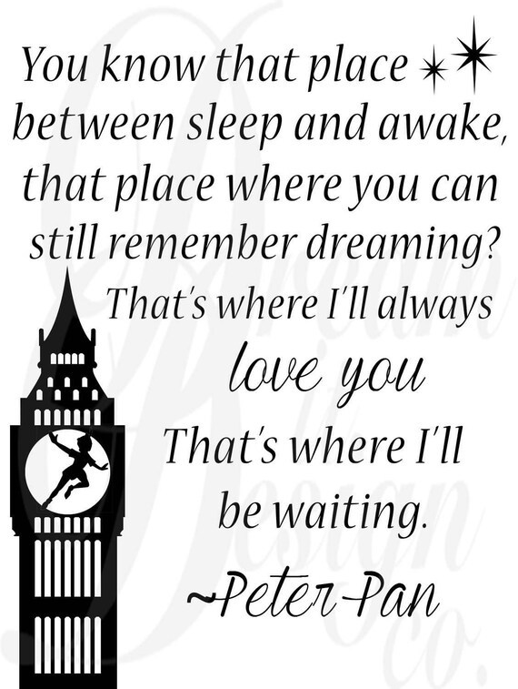 Disney Peter Pan Zitat Design Für Silhouette Studio Etsy