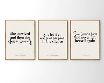 Spiritual Quote Prints, Feminine Neutral Decor, Minimalist Aesthetic, Healing Gift, Beige Home Style