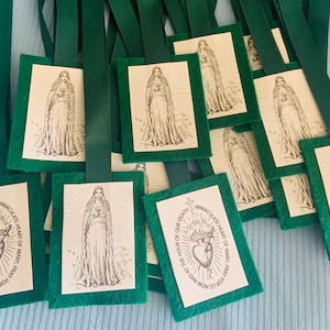 Green Scapular Of The Immaculate Heart Of Mary