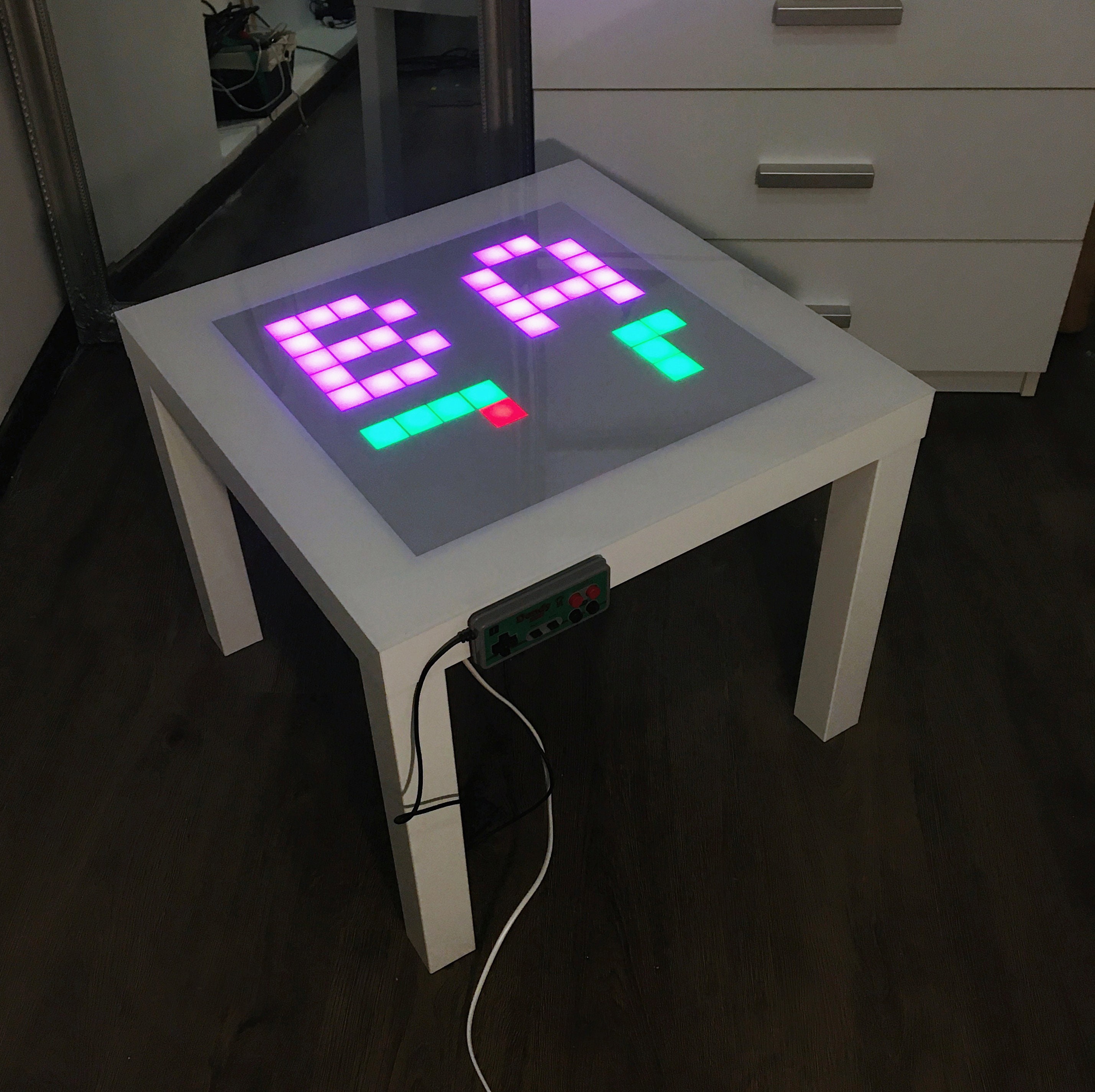 LED Coffee Table With Retro Games Table with Games Game Etsy
