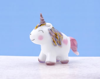 Handmade Murano Glass Unicorn Figurine: Whimsical Collectible Art