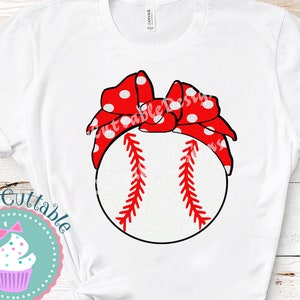 Red Bandana Baseball SVG: Softball Mom Cut File (Digital Download)