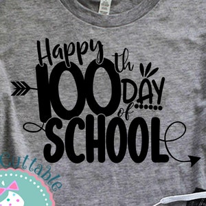 School svg, Happy 100th day of school svg, school cut file, 100 days of school clipart, 100th day svg, eps, dxf png sublimation / cut file