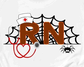 Halloween RN svg, Boo Boo Crew, One Spooky Nurse Svg Dxf Eps Png Cut Files Design Silhouette Cricut Sublimation Digital