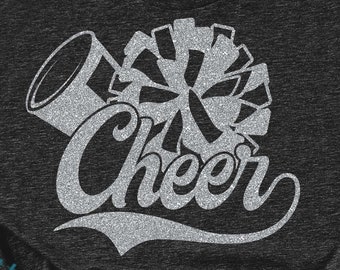 Cheer Svg, Cheerleader Team Megaphone Svg, Cheer Mom, Pom Pom Svg, Pompom, Cheer Cone svg, Dxf, Eps Png, Cricut, Silhouette, Sublimation