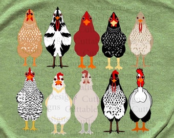 Chickens Breeds Png Shirt Design, Hen Rooster Chicken lover sweatshirt design, Loves Chickens png sublimation Clipart Popular
