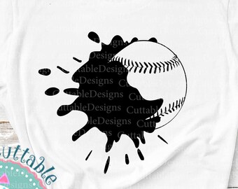 Download Splash Baseball Svg Etsy