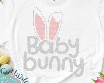 Baby Bunny Easter SVG: Cricut Silhouette Cut File (Digital Download)