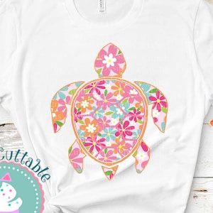 Sea Turtle png Summer Floral Turtle sublimation png, sunset ocean beach vacation Printable design Digital Print file