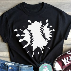 Splatter Baseball SVG: Paint Splash Design (Digital File)