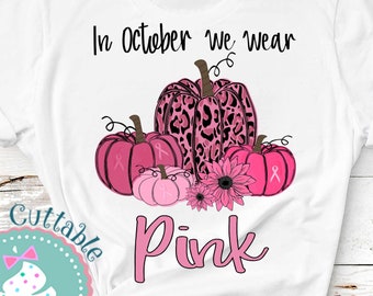 In October we wear Pink Cheetah Pumpkin png Sublimation Design, Hand Drawn Leopard Sublimation PNG Design, Digital Download Digital Art Fall