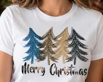 Leopard Christmas Tree PNG: Buffalo Plaid Sublimation Design (Digital Download)