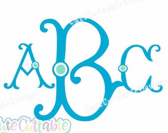 Fish Hook svg Font FishTail Alphabet svg, Fish Eye Monogram Svg Font, Cricut Silhouette Cut Files, FishHook Font Svg DXF EPS, Interlocking