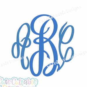 Master Monogram Font SVG Cut file in SVG, Eps, PNG and Dxf. Instant downlod vector font for craft cutters like Circut and Silhouette image 1