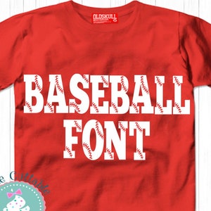 Stitches Baseball Font SVG: Numbers Cut File (Digital Download)