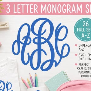 Master Monogram Font SVG Cut File (Digital Download)