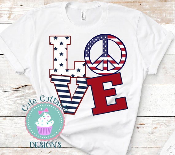 4th Of July Patriotic Sublimation Design PNG Peace Love USA PNG Instant Download American Flag