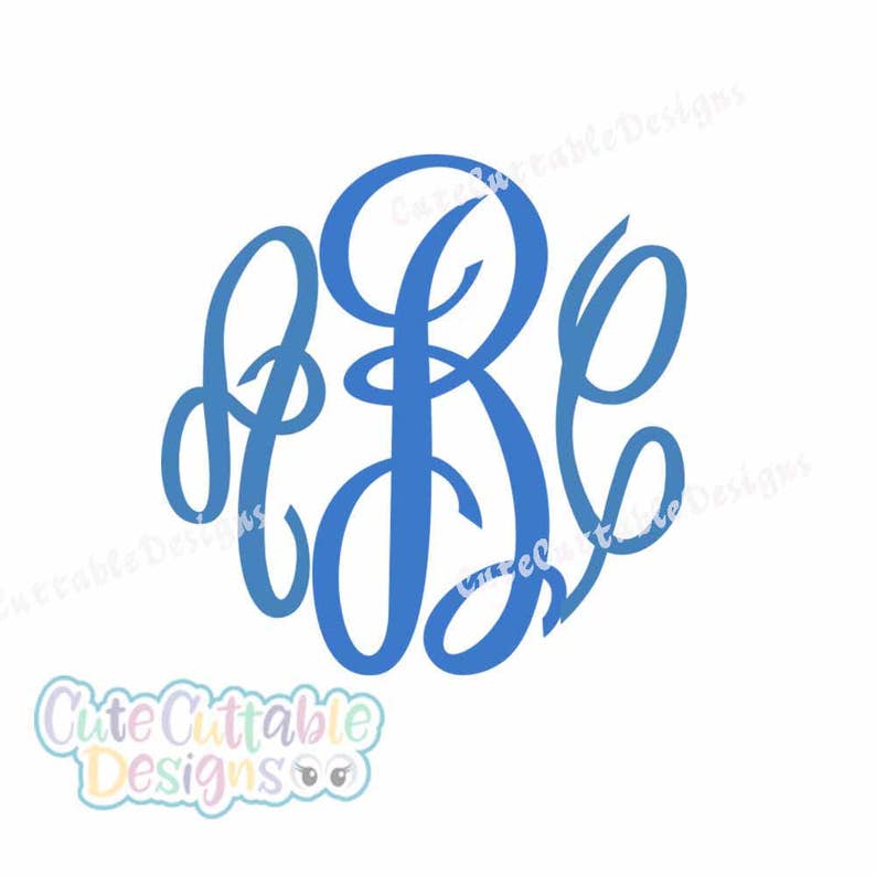 Master Monogram Font SVG Cut file in SVG, Eps, PNG and Dxf. Instant downlod vector font for craft cutters like Circut and Silhouette image 1