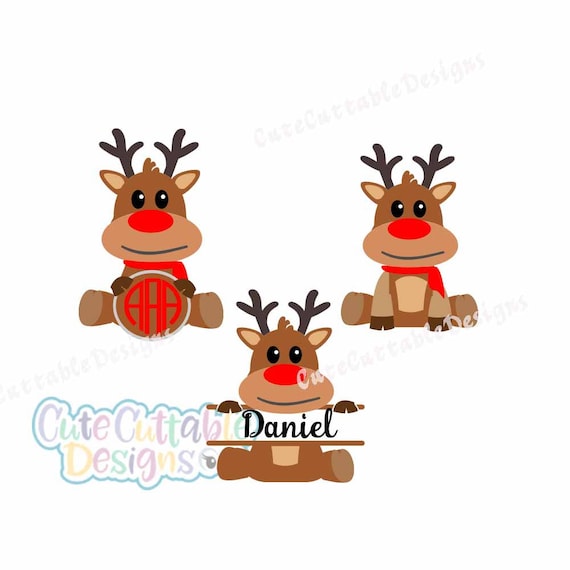 Download Reindeer Svg Reindeer Monogram SVG Deer svg Christmas svg ...