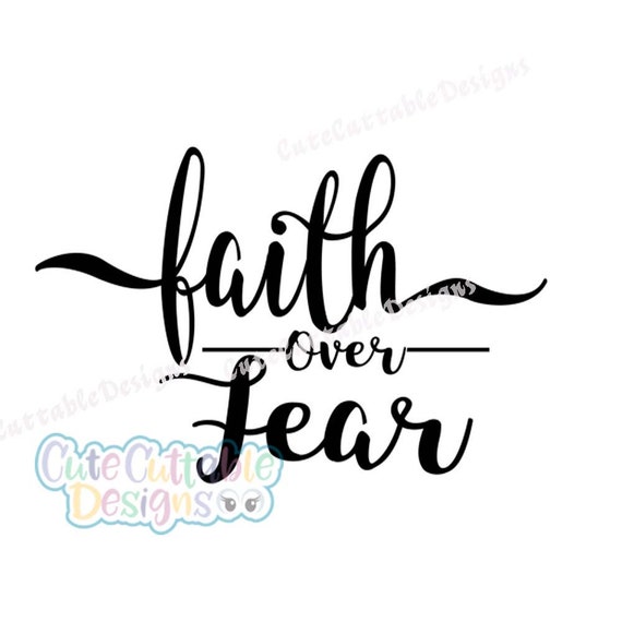 Faith Over Fear SVG Faith Cross Christian sideways cross T | Etsy