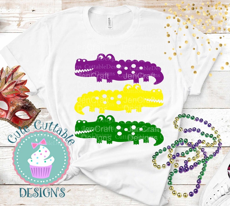 mardi gras gator svg
