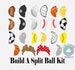 Ballers Split Ball svg Sports Bundle Soccer baseball Basketball Golf Football Pool Tennis Volleyball svg Eps DXF Cut file Sublimation PSD 